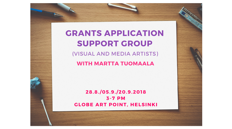 Grants application support group (Visual and Media artists) with Martta Tuomaala